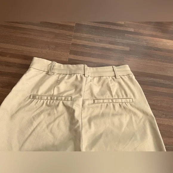 H&M formal pants•Size:Small/UK 6•Fabric:polyester•colour:light beige - Picture 5 of 8